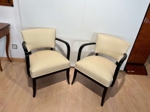 Large Art Deco Armchairs - Angled at Each Other - Styylish
