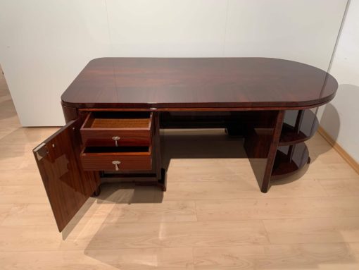 Executive Desk and Chair - Desk with Open Compartments - Styylish