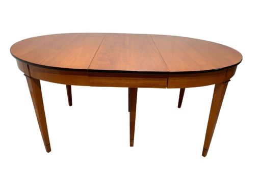 Round Expandable Dining Table - Side Wood Detail - Styylish