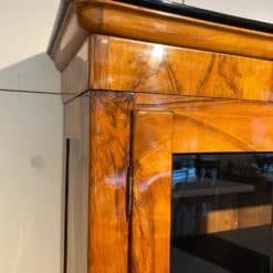 Biedermeier Bookcase with Walnut Veneer - Top Edge Detail - Styylish