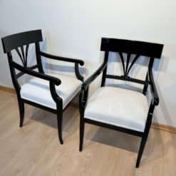 Neoclassical Biedermeier Armchair - Front and Side Angle - Styylish