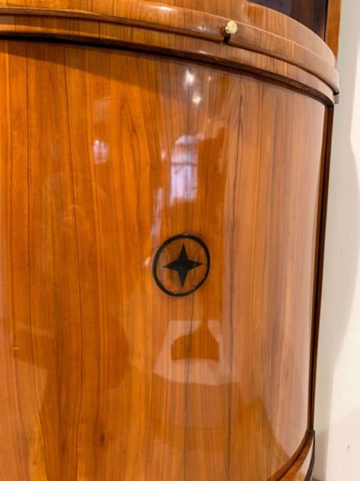 Large Biedermeier Corner Cabinet - Ebony Inlay Detail - Styylish