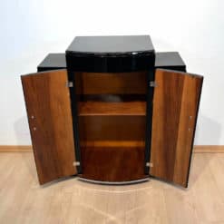 Small Art Deco Bar Cabinet- face view with middle doors open- Styylish