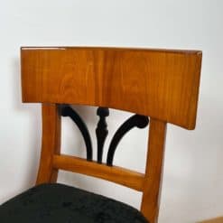 Set of Two Biedermeier Chairs - Wood Grain Detail - Styylish