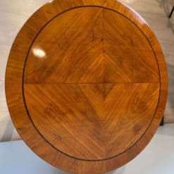 Round Biedermeier Side Table - Top Wood Grain - Styylish