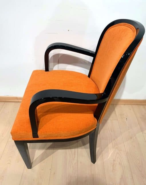 Restored Art Deco Armchairs - Curved Backrest - Styylish