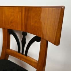 Set of Two Biedermeier Chairs - Backrest Wood Grain Detail - Styylish