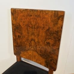 Six Art Deco Dining Chairs - Walnut Veneer Detail - Styylish