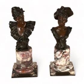Bronze Busts by Georges van der Straaten, 19th century (2)