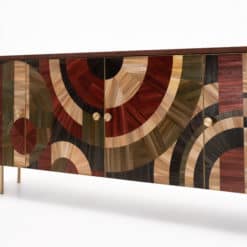 Modern Credenza with Straw marquetry- lateral view- Styylish