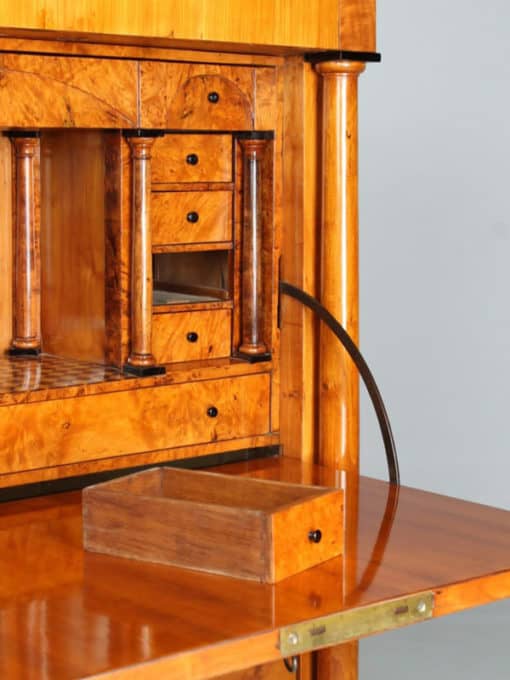 Biedermeier Cherry Wood Secretary Desk- drawer detail- Styylish