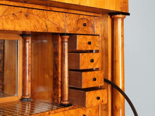 Biedermeier Cherry Wood Secretary Desk- view of the drawers- Styylish