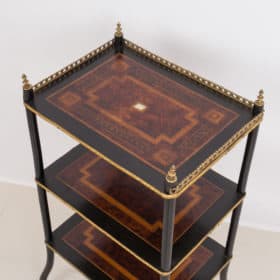French Etagere, 19th Century, Original Marquetry