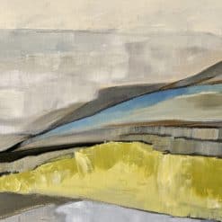 Abstract Landscape Painting by Cécile Ganne- detail of the right side- Styylish