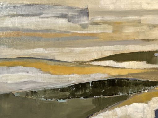 Abstract Landscape Painting by Cécile Ganne- detail of the left side- Styylish