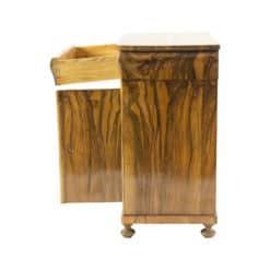 Biedermeier Walnut Half Cabinet - Drawer and Doors Open - Styylish