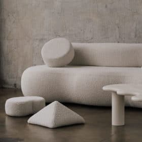 Boucle Sofa,  Object 083, Handmade