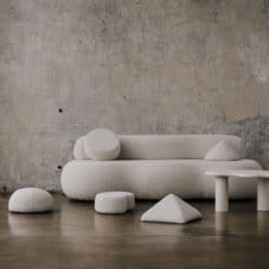 Boucle Sofa- with all the cushions- Styylish