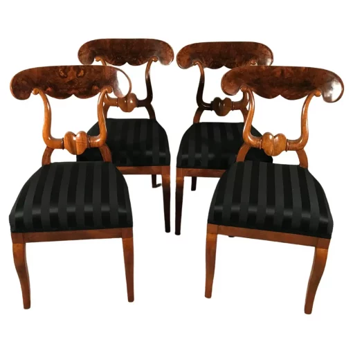 Set of four Biedermeier Oxhead chairs- Styylish