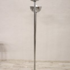 Chrome and Marble Floor Lamp - Side View - Styylish