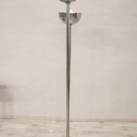 Chrome and Marble Floor Lamp, Italy, 1980s