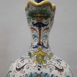 Italian Deruta Ceramic Amphorae - Top Decoration Detail - Styylish