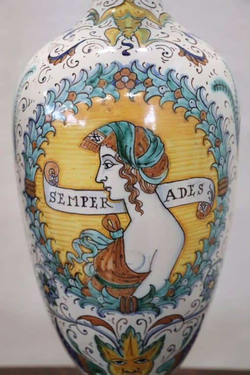 Italian Deruta Ceramic Amphorae - Hand Painted Decoration - Styylish