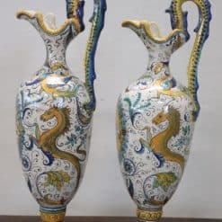Italian Deruta Ceramic Amphorae - Pair of Two - Styylish
