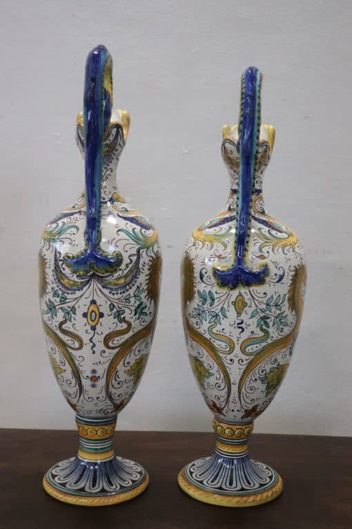 Italian Deruta Ceramic Amphorae - Back View - Styylish