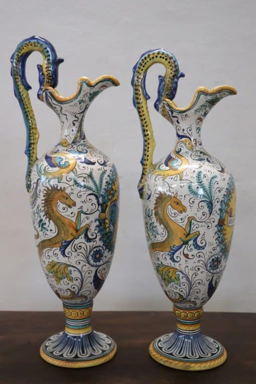 Italian Deruta Ceramic Amphorae - Side View - Styylish