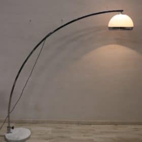 Vintage Guzzini Arc Floor Lamp, 1970 Italian Design