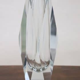 Transparent Glass Vase by Flavio Poli for A. Mandruzzato, 1960s