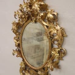 Carved Gilded Wood Mirror - On Wall - Styylish
