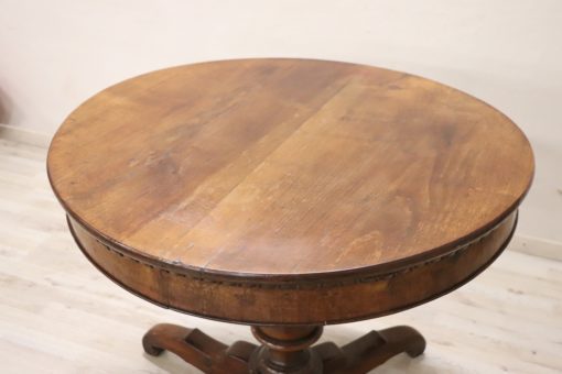 Charles X Round Table - Solid Walnut Top Detail - Styylish