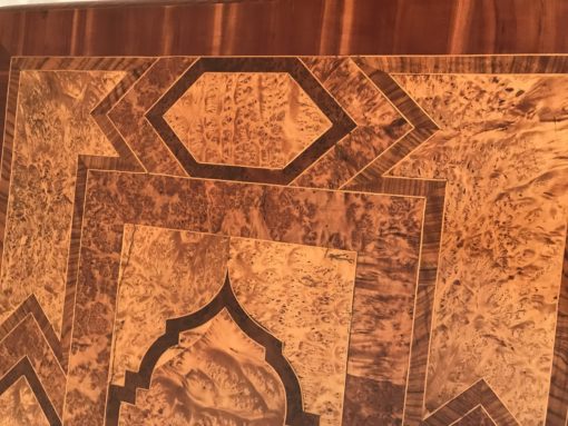 Baroque Center Table- marquetry detail- Styylish