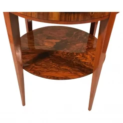 Biedermeier Walnut Side Table- shelf view- Styylish