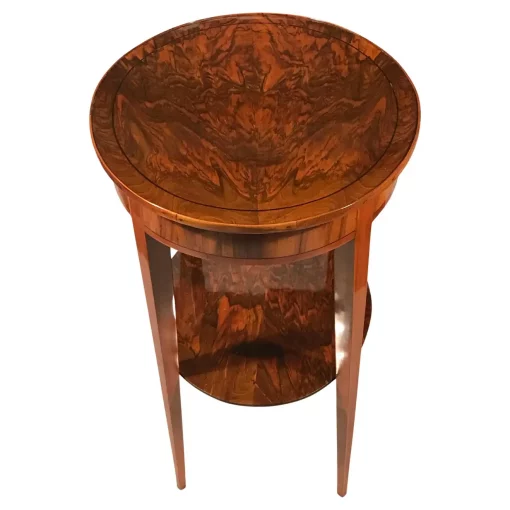 Biedermeier Walnut Side Table- top detail- Styylish