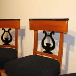 Set of Four Biedermeier Chairs - Ebonized Backrest Detail - Styylish