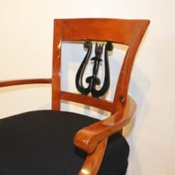 Cherry Wood Biedermeier Armchair - Backrest and Cushion - Styylish