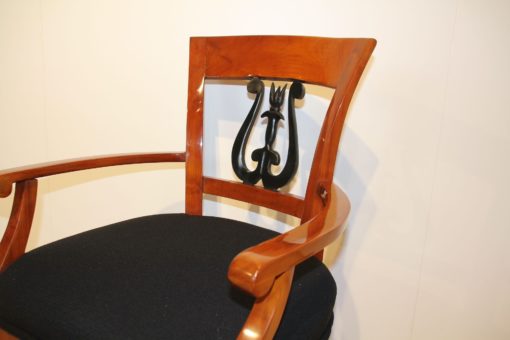 Cherry Wood Biedermeier Armchair - Backrest and Cushion - Styylish