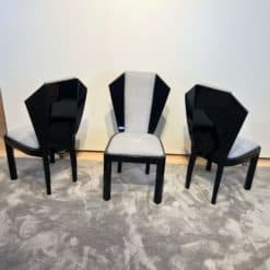 Set of Six Art Deco Dining Chairs - Three Facing Different Ways - Styylish