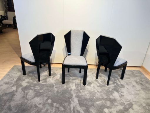 Set of Six Art Deco Dining Chairs - Three Facing Different Ways - Styylish