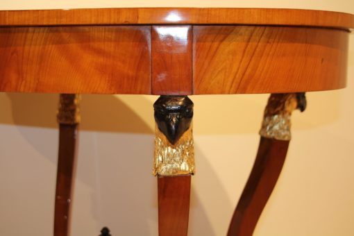 Elegant Biedermeier Center Table - Eagle Head Detail - Styylish