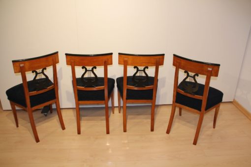 Set of Four Biedermeier Chairs - Back Profile - Styylish