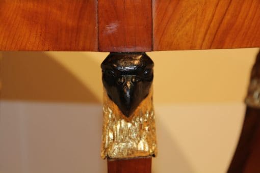 Elegant Biedermeier Center Table - Eagle Head Gilded Detail - Styylish