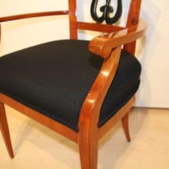 Cherry Wood Biedermeier Armchair - Side Edge of Cushion Detail - Styylish