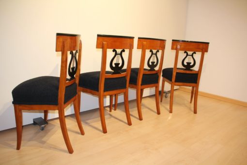 Set of Four Biedermeier Chairs - Set of Four Back Profile - Styylish