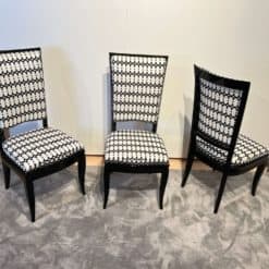 Art Deco High Back Dining Chairs - Back and Front Angles - Styylish