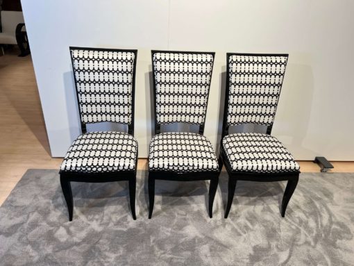 Art Deco High Back Dining Chairs - Set of Three - Styylish