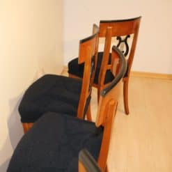 Set of Four Biedermeier Chairs - Cushion and Backrest at Angle - Styylish